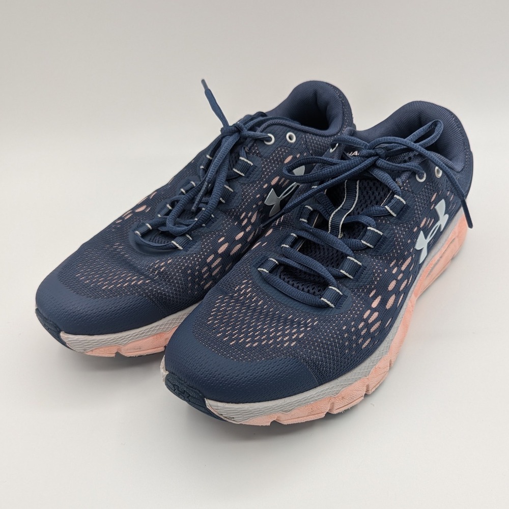 Under Armour Charged Rogue 2 Running Shoes Academy Blue Pink 3023266 Women's 8.5